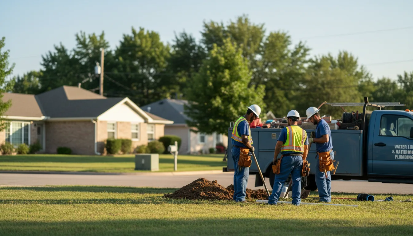 Residential water line and bathroom plumbing service in Taylor, AZ